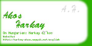 akos harkay business card